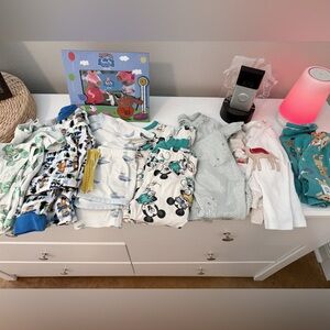 The Beaufort Bonnet Company White and Green Pajama Set